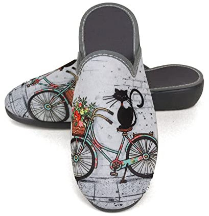 Cozseries Zapatillas de Casa Mujer Verano Primavera, Zapatos Mujer Cómodos Rejilla Cuña Punta Abierta Cerrada Anatómica Fabricado en España Talla 35-41 (35 EU, GRIS)