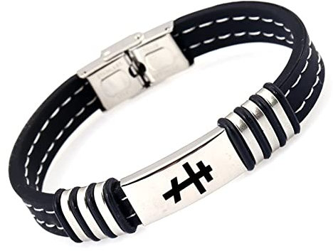 KBNSUIAN Minimalistischer Christlicher Schmuck aus Ostrussland – Russisch Orthodoxes Kreuz Kirche Silikon Armband, Religiös Katholisch 3 Balken Kreuze Schutz Armreif Damen Herren, 8,26 Zoll
