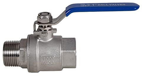 Edelstahl-Kugelhahn 1BSP, männlicher/weiblicher Anschluss, Volldurchflussventil für Wasser, Öl und Gas