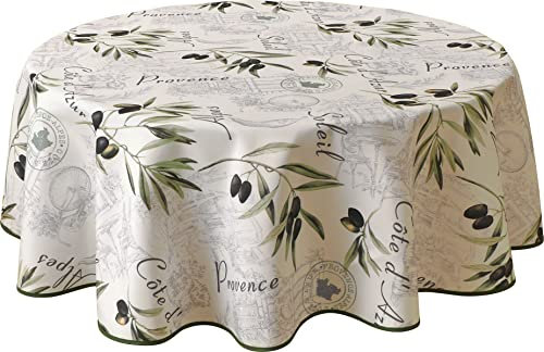 Le linge de Jules Tischdecke, schmutzabweisend, Provence, rund, 160 cm