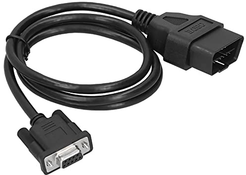 Auto-Diagnose-Schnittstellenadapter, 16-poliges ABS-Autodiagnosekabel Obd2 DB9 Auto-Diagnoseschnittstellenadapter Verlängerungskabelanschluss rs232 ob Diagnose-Scan-Tool-Ersatz