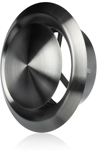 ABOUT VENT Ø 150mm Edelstahl Tellerventil - Rund Abluft Lüftungsventil - Anemostat, Diffusor, Lüftungsgitter