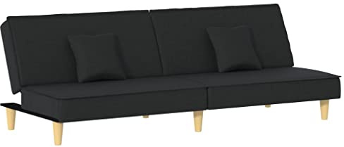 vidaXL Schlafsofa Schwarz Stoff