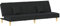 vidaXL Schlafsofa, Sofa mit verstellbaren Rückenlehnen, Couch für Wohnzimmer, Schlafcouch Bettsofa Tagesbett Sofabett, Schwarz Stoff