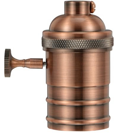 Mobestech Douille De Lampe Vintage Aluminium Électroplaqué Support De Suspension Rétro Pour Ampoule Edison Pour Éclairage Décoratif Intérieur