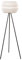 Beliani Dreibein Stehlampe mit Papierschirm Modernes Design Minimalistischer Stil Schwarze Metallbeine Hunter
