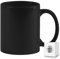 ShyaWorld Tazas de cerámica de 370ml de colores presentada en caja individual. Aptas para microondas y lavavajillas. (Negro, 1)