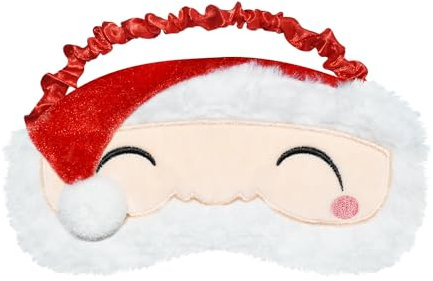 Ynaice Augenmaske zum Schlafen, Schlafmaske Weihnachten Niedliche Lustige Weihnachtsmann Augenmaske Shade Abdeckung für Kinder, für Reisen und Erwachsene (Weihnachtsmann B)