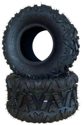 HMParts Lot de 2 pneus 18 x 9,50-8 (240/50-8) 25F JUNKAI ATV Quad tracteur tondeuse autoportée