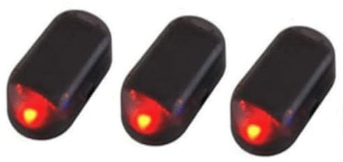 Auto-Alarm-LED-Licht, Alarmanlage Auto Attrappe Solar Power,Dummy-Alarm-LED-Lichter, Simuliertes Diebstahlsicherungslicht, Gefälschte Lampe Mit USB-Anschluss Für Die Meisten Autos Blau Rot