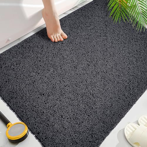 Tappetini da doccia antiscivolo per anziani, 50 x 70 cm, colore nero