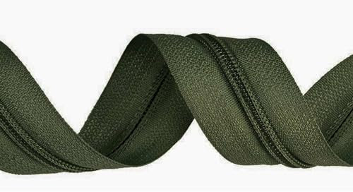 5m Endlos-Reißverschluss 3mm freie Farbwahl, Farbe:S327 oliv