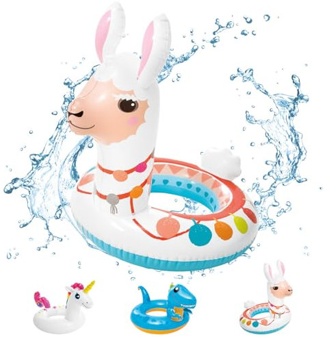 POPOYU Flotador inflable para niños, piscina con animales, juguete inflable, piscina, unicornio, dinosaurio, flamenco, flotador de piscina, anillo de piscina de agua para fiestas de piscina,