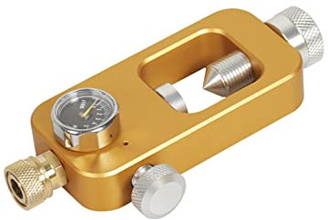 JINGBORUI Tauchflaschen-Mini-Sauerstoffflaschen-Adapter, Schwimmausrüstung, sanfteres Atmen (Farbe: Goldener Adapter (PSI-Zifferblatt), Größe: M)