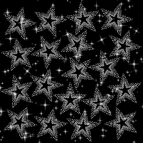 PH PandaHall Star Bügelbild 10 Stück Bling Star Patches Strass Hotfix Transferfolie DIY Bügelbild Strass Sterne Für Jeans Kleider Taschen Dekoration