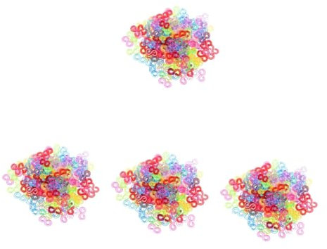 VILLCASE 2000pcs Colorful Rubber Band Connectors for Bracelets Clips for Jewelry Making Versatile Craft Accessories for Bracelets Necklaces Keychains and More