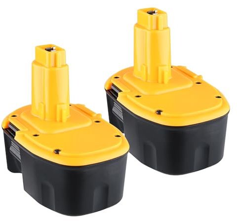 DC9091 4.8Ah 2Pack Ni-MH Replacement for Dewalt 14.4V Battery Compatible with Dewalt Battery DC9091 DW9091 DW9094 DE9091 DE9092 DE9038 Cordless Power Tools