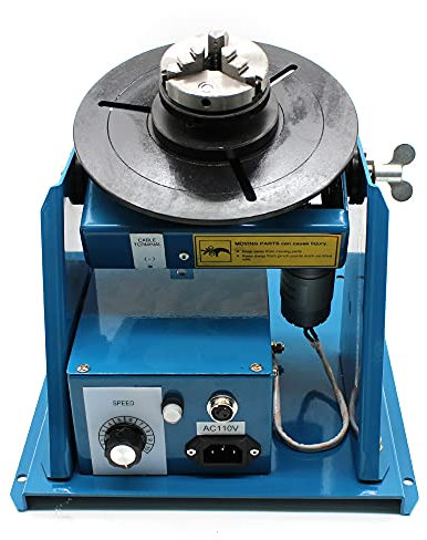 Schweißdrehtisch 0-90° Drehtisch Schweißdrehtisch Schweißpositionierer Rollbarer Drehtisch 10KG/5KG Dreibackenfutter zum Schneiden, Schleifen, Montieren