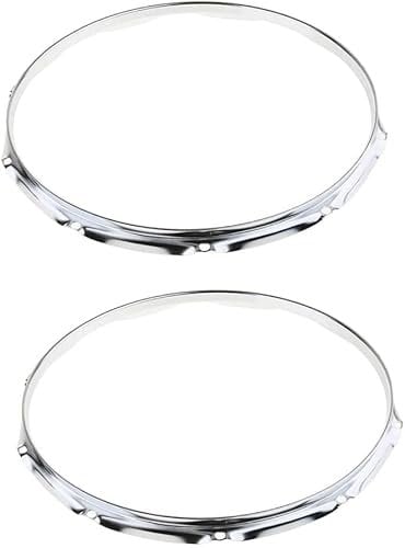 Heavy Duty 14 Inch 10 Lug Snare Drum Hoop Rim Batter Hoop 1.2Mm (Pack of 2)
