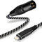 [ M-Fi Certified] Lightn1ing to XLR Male Stereo Audio Cable 2M,i-Phone to XLR Nylon Braided Audio Cable Compatible with i-Phone 14/13 Pro/12/11/XS/XR/X 8 7/i-Pad to Amplifier/Speaker/Mixer