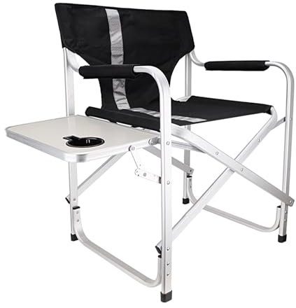 LLZJDDPLY Regiestuhl klappbar mit beistelltisch, Campingstuhl klappbar, Regiestuhl klappbar, for Strand, Sport, Angeln, Party maximale Tragkraft: 300 kg