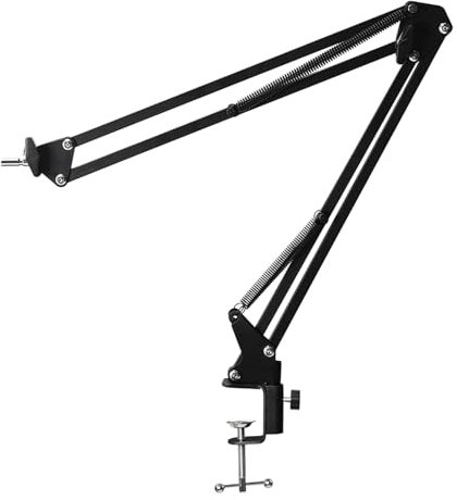 Robust Industrial Microscope Arm Stand, Flexible Swing Telescopic Boom with 50mm Lens Fixing Ring, for Laboratory Camera Operations