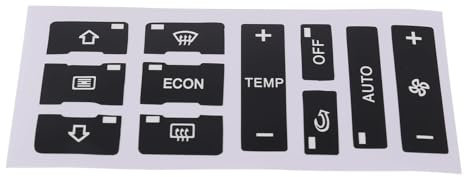 GLYGLY Auto A/C Klimaanlage Knopf Aufkleber für Audi A2 A3 8L A4 B6 B7, Klimabedienteil Knopf Kit Selbstklebende Bedienelemente Radio Dash Buttons,C