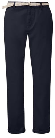 s.Oliver Chino mit geflochtenem Gürtel und Garment Dye