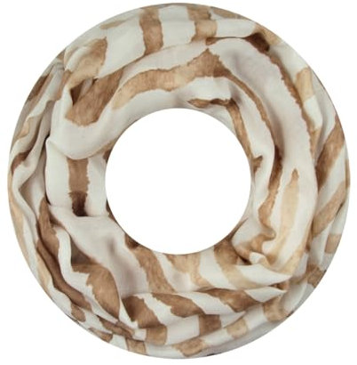 Majea Damen Loop Schal Schlauchschal Halstuch (880027) (beige 13)