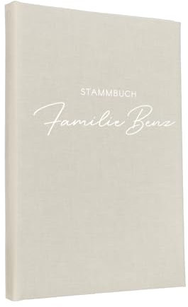 Hochzeitideal Stammbuch der Familie Nr. 311 inkl. Personalisierung (Creme, klassisch)