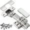 Cupboard Door Hinges, DSL Soft Close Hinges for Kitchen, Wardrobe, Cabinets, Bathroom - with Screws, Full Overlay Mute Door Hinge (Pack of 2)