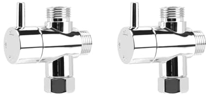 Deviatore Doccia 1-5 pezzi valvola di deviazione rubinetto antigraffio soffione doccia deviatore braccio a 3 vie parti for bagno(2PCS)