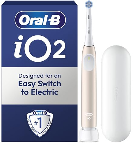 Oral-B iO2 Calm Pink Electric Toothbrush, 1 Toothbrush Head, 1 Travel Case
