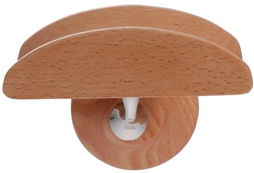 HOMSFOU Headphone Display Stand Wall-mount Earphone Holder No Punching Storage Rack for Headsets Alloy and Wood Headset Rack