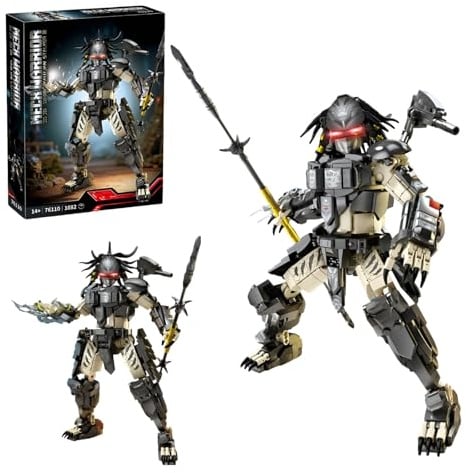 Technik Xenomorph Bausteine Bausatz für Erwachsene, 1082 Teile Alien Warrior Klemmbausteine, Ausländer Sci-Fi-Figur Modellbausatz, Geschenke für 16+ Jugendliche und Predator Figur Filmliebhaber