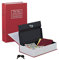 Relaxdays Caja Fuerte de Acero camuflada como Diccionario inglés, con 2 Llaves, 24 x 15,5 x 5,5 cm, Color Rojo, 5.5x15.5x24 cm