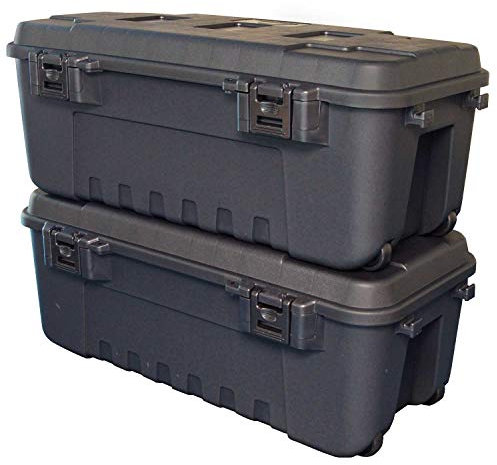Plano New Heavy Duty Military Storage Trunk, Pack of 2, Black
