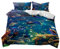 Stillshine Bettwäsche für Kinder Einzelbett 135x200 Junge Cartoon Seepferdchen Quallen Multicolor Ozean Welt Bettbezug Haben Reißverschluss Anti-Feuchtigkeit, Anti-Milbe, glatt und bequem
