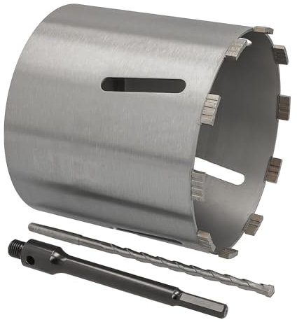 Diamant Bohrkrone Sechskant lang (200mm) Aufnahme und Zentrierbohrer Nutzlänge 180 mm Ø 202 mm Betonbohrkrone Kernbohrer