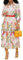 VERWIN Revers Dreiviertel-Aermel Knielanges Plissee-Blumen-Etuikleid Fuer Frauen (XX-Large, Rosa)