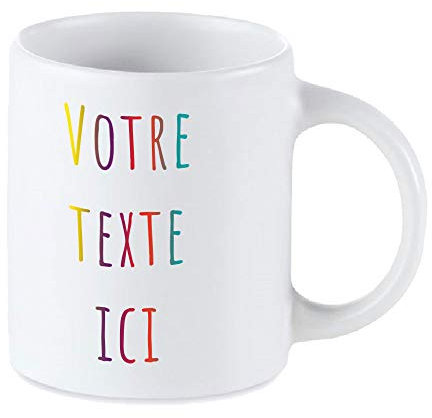 Tip Top Tshirt Mug céramique personnalisé avec Votre Texte 350ml