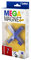 Dahle Mega Magnet CROSS XL (70 x 70 mm, inkl. 2 Haken zum Aufhängen von Gegenständen) blau
