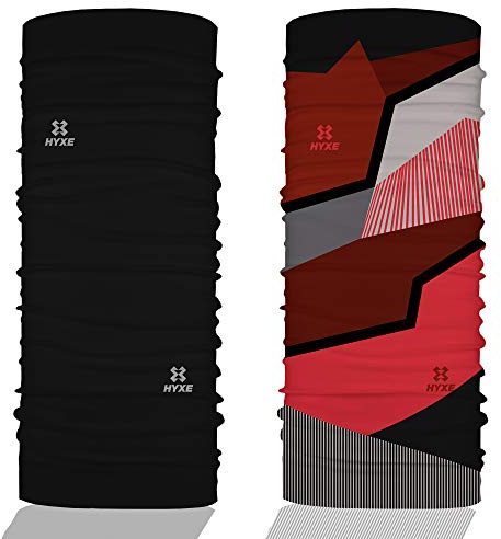 HYXE 2er Set Original Multifunktionstuch, Damen | Vielseitig tragbar als Schlauchschal, Halstuch, Kopftuch, Bandana oder Stirnband