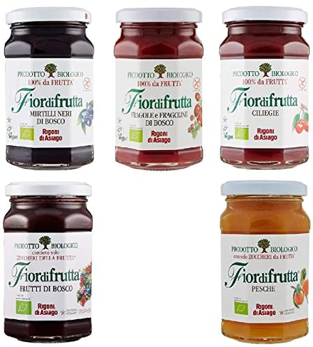 Rigoni di Asiago Fiordifrutta Testpaket Italienische Marmelade Marmelade BIO 5X 250g