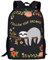 POLERO Sloth Kinderrucksack Rucksack Faultier Schulrucksack Büchertasche Reisesport Schulterrucksäcke School Backpack for Girls