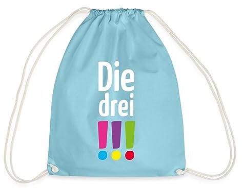 Spreadshirt Die Drei !!! (Ausrufezeichen) Logo Turnbeutel, One size, Aqua