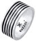 Kuzzoi Herrenring oxidiert, Bandring massiv (10 mm) in 925 Sterling Silber, Vintage Herren Schmuck Accessoire mit Rillen Struktur, Markanter Ring für Männer, Ringgröße 64, 0601762921_64