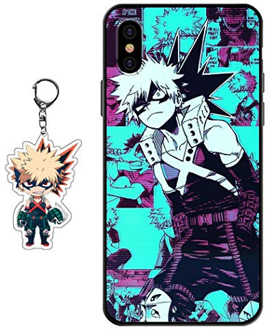 Staremeplz Compatible iPhone XS Case - Anime Figure Design With Keychain, Soft Silicone TPU Protective Phone Case