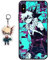 Staremeplz Compatible iPhone XS Case - Anime Figure Design With Keychain, Soft Silicone TPU Protective Phone Case