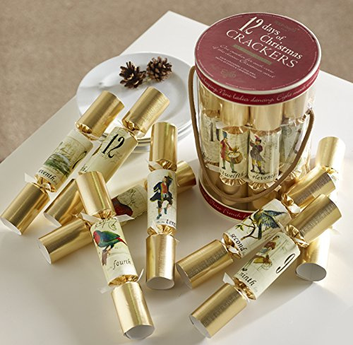 Robin Reed 12 x 10 inch Handmade Twelve Days of Christmas Crackers - 5025